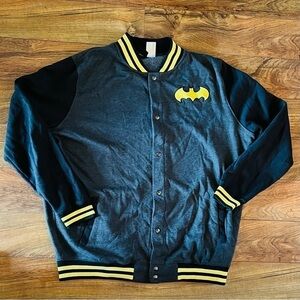 𝅺DC Comics Batman Lightweight Super Soft Varsity Jacket Size 2X